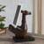 Wood phone holder, 'Andes Vicuña' - Hand-carved Vicuña Wood Phone Holder From Peru (image 2b) thumbail