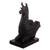 Wood phone stand, 'Prancing Llama' - Hand-carved Llama Wood Phone Holder From Peru thumbail