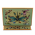 Reverse-painted glass decorative box, 'Mint Green Dragonfly Days' - Andean Reverse-Painted Glass Dragonfly Box in Mint Green (image 2d) thumbail