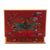Reverse-painted glass decorative box, 'Red Dragonfly Days' - Andean Reverse-Painted Glass Dragonfly Box in Red (image 2e) thumbail