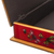 Reverse-painted glass decorative box, 'Red Dragonfly Days' - Andean Reverse-Painted Glass Dragonfly Box in Red (image 2g) thumbail