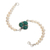 Cultured pearl and chrysocolla pendant bracelet, 'Healing Clover' - Chrysocolla and Cultured Pearl Bracelet from Peru (image 2c) thumbail