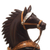 Wood sculpture, 'Wild Horse' - Cedar Wood Horse Sculpture With Leather Details From Peru (image 2e) thumbail