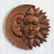 Wood wall relief panel, 'Cosmic Dance' - Cedar Wood Sun And Moon Wall Plaque From Peru (image 2) thumbail