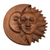 Wood wall relief panel, 'Cosmic Dance' - Cedar Wood Sun And Moon Wall Plaque From Peru (image 2a) thumbail