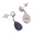 Lapis lazuli dangle earrings, 'Blue Rain' - Handmade Lapis Lazuli Sterling Silver Earrings From Peru (image 2b) thumbail