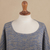 Cotton poncho, 'Warmi Melange' - Organic Pima Cotton Textured Heathered Blue Poncho from Peru