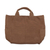 Canvas tote bag, 'Chocolate' - Brown Cotton Canvas Tote Bag From Peru (image 2a) thumbail