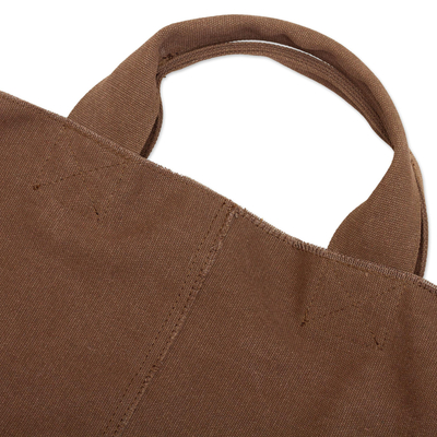 Brown Cotton Canvas Tote Bag From Peru - Chocolate