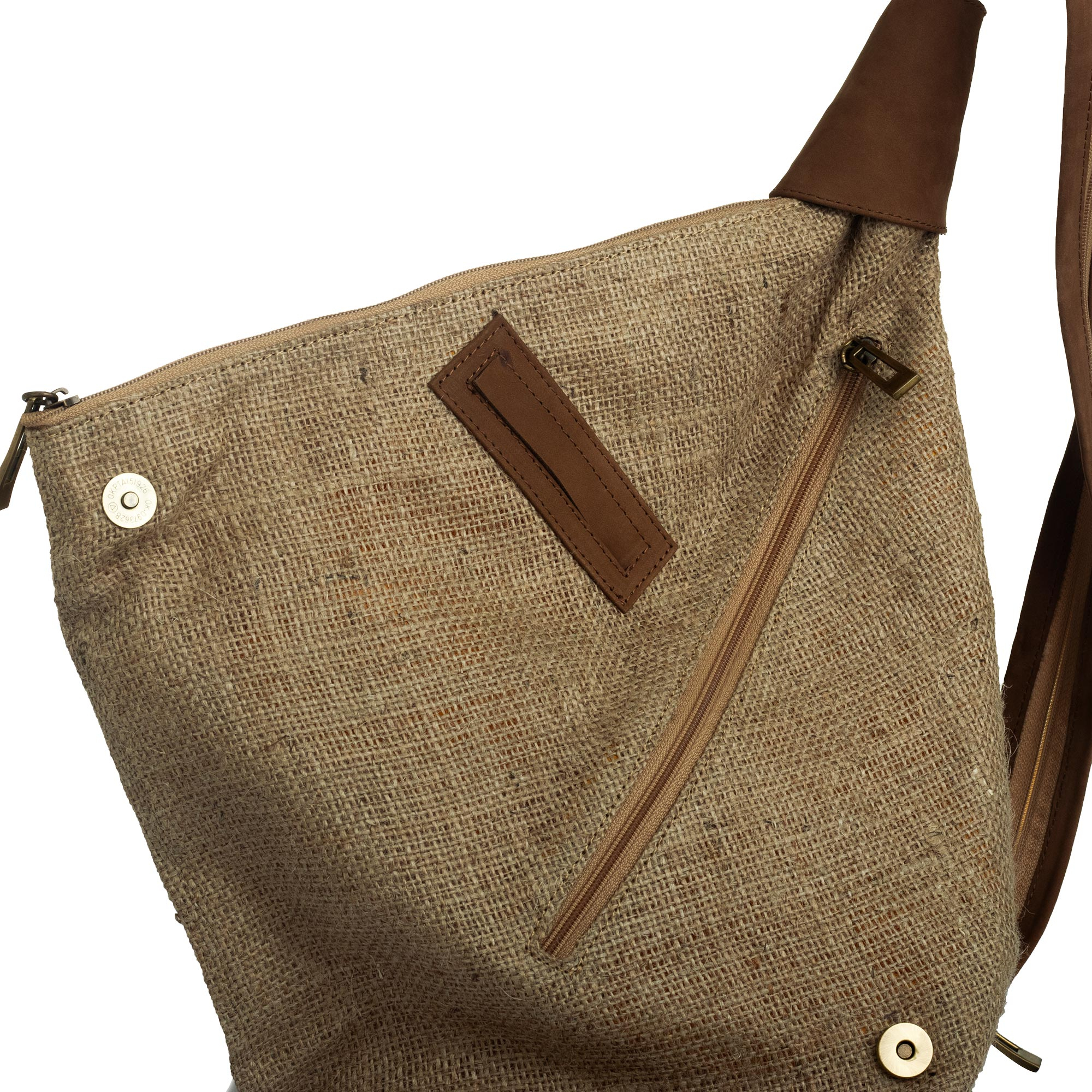 Artisan Crafted Jute and Leather shoulder Bag - Rustic Style on the Go ...