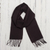 100% alpaca scarf, 'Marsala Wine' - Knitted Raisin Brown Alpaca Scarf from Peru (image 2) thumbail