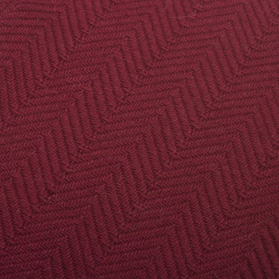 Acrylic and alpaca blend throw blanket, 'Boomerang in Burgundy' - Chevron Pattern Wine Red Throw Blanket