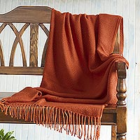 Featured review for Acrylic and alpaca blend throw blanket, Diamond Mine in Flame