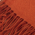 Acrylic and alpaca blend throw blanket, 'Diamond Mine in Flame' - Orange Acrylic and Alpaca Throw Blanket (image 2e) thumbail
