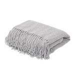 Throw blanket, 'Intersections in Grey' - Ash Grey Acrylic Blend Throw Blanket
