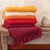 Acrylic and alpaca blend throw blanket, 'Diamond Mine in Gold' - Diamond-Patterned Acrylic Blend Throw Blanket