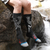 Unisex cotton-blend socks, 'Paracas' - Unisex Black Cotton-Blend Socks