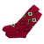 Unisex cotton-blend socks, 'Chakana' - Calf Height Red Cotton Blend Socks