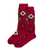 Unisex cotton-blend socks, 'Chakana' - Calf Height Red Cotton Blend Socks