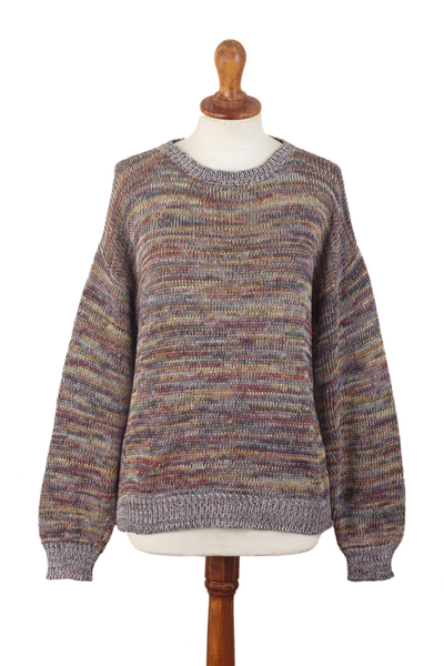 Handwoven Recycled Polyester Sweater from Peru