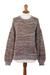 Recycled polyester blend sweater, 'Rainbow Mountains' - Handwoven Recycled Polyester Sweater from Peru (image 2a) thumbail