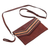 Leather convertible handbag, 'Andean Summer' - Tooled Leather Convertible Messenger Wristlet Bag from Peru thumbail