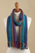 100% alpaca scarf, 'Vibrant Colors' - Multicolored 100% Alpaca Scarf (image 2b) thumbail