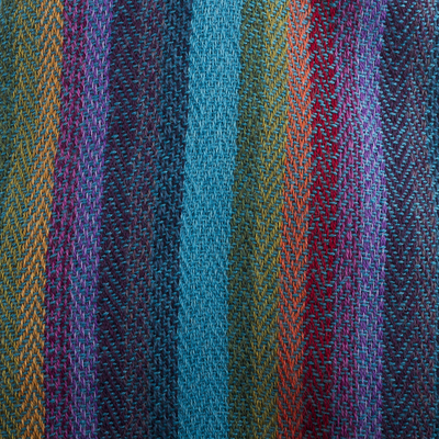 100% alpaca scarf, 'Vibrant Colors' - Multicolored 100% Alpaca Scarf