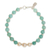 Amazonite and cultured freshwater pearl beaded bracelet, 'Exquisite Love' - Natural Amazonite Hand Crafted Beaded Bracelet from Peru thumbail