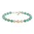 Amazonite and cultured freshwater pearl beaded bracelet, 'Exquisite Love' - Natural Amazonite Hand Crafted Beaded Bracelet from Peru (image 2b) thumbail