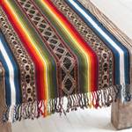 Alpaca-blend table runner, 'Noble Inca' - Multicolored Alpaca-Blend Table Runner