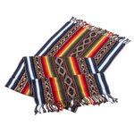 Alpaca-blend table runner, 'Noble Inca' - Multicolored Alpaca-Blend Table Runner