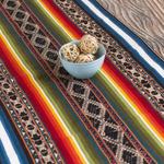 Alpaca-blend table runner, 'Noble Inca' - Multicolored Alpaca-Blend Table Runner