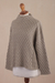 100% alpaca sweater, 'Lea' - 100% Alpaca Knitted Taupe Brown Sweater from Peru (image 2d) thumbail