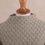 100% alpaca sweater, 'Lea' - 100% Alpaca Knitted Taupe Brown Sweater from Peru