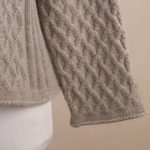 100% alpaca sweater, 'Lea' - 100% Alpaca Knitted Taupe Brown Sweater from Peru