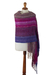 Baby alpaca blend shawl, 'Andean Valley Flower' - Hand Woven Baby Alpaca Blend Shawl from Peru (image 2a) thumbail
