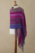 Baby alpaca blend shawl, 'Andean Valley Flower' - Hand Woven Baby Alpaca Blend Shawl from Peru (image 2c) thumbail