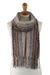 Baby alpaca blend scarf, 'Captivating Stripes' - Handwoven Baby Alpaca Blend Unisex Scarf from Peru (image 2a) thumbail