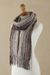 Baby alpaca blend scarf, 'Captivating Stripes' - Handwoven Baby Alpaca Blend Unisex Scarf from Peru (image 2c) thumbail