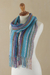 Baby alpaca blend scarf, 'Andean Sky' - Handwoven Baby Alpaca Blend Colorful Striped Scarf from Peru (image 2c) thumbail