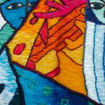 Alpaca tapestry, 'Andean Musicians' - Hand-loomed 100% Alpaca Tapestry from Peru