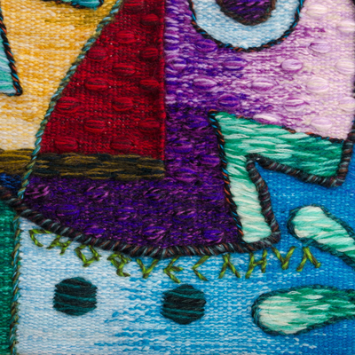 Alpaca tapestry, 'Andean Sea Life' - Fish Theme Hand-loomed 100% Alpaca Tapestry from Peru