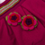 Umhängetasche aus Alpakamischung - Umhängetasche aus fuchsiafarbener Alpakamischung mit Blumenmotiv aus Peru