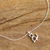 Sterling silver pendant necklace, 'El Gato' - Sterling Silver Minimalist Cat Pendant Necklace from Peru