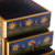 Reverse painted glass jewelry chest, 'Vintage Blue' - Reverse Painted Floral Glass Jewelry Box Chest from Peru (image 2e) thumbail