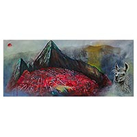 'Machu Picchu' (2021) - Pintura al Óleo sobre Lienzo de Machu Picchu