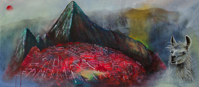 Oil on Canvas Painting of Machu Picchu