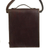 Leather messenger crossbody bag, 'Sierra Voyager' - Leather and Wool Insert Crossbody Messenger Bag from Peru (image 2d) thumbail