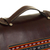 Leather messenger crossbody bag, 'Sierra Voyager' - Leather and Wool Insert Crossbody Messenger Bag from Peru (image 2g) thumbail